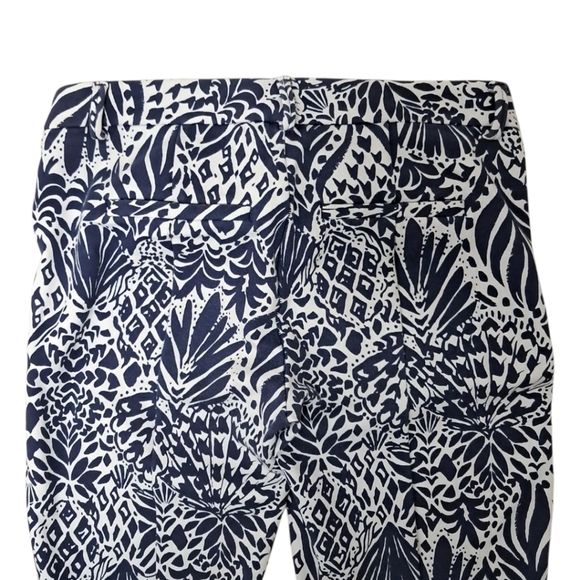 Lilly Pulitzer Kelly Stretch Knit Ankle Pants By Land or Sea Size 0 - Picture 13 of 15